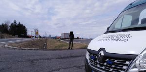Małopolscy inspektorzy zatrzymali do kontroli ciągnik siodłowy z naczepą przewoźnika białoruskiego.