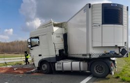 W dniu 27.04.2022r inspektorzy z OT Tarnów wspierali służby zadysponowane do zdarzenia drogowego.
