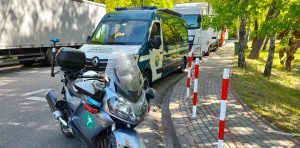 Motocykl w służbie WITD w Krakowie.