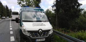 Zatrzymano autobus, którym przewoźnik wykonywał krajowy okazjonalny przewóz osób.