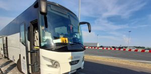 Autobus z dziećmi niedopuszczony do jazdy.