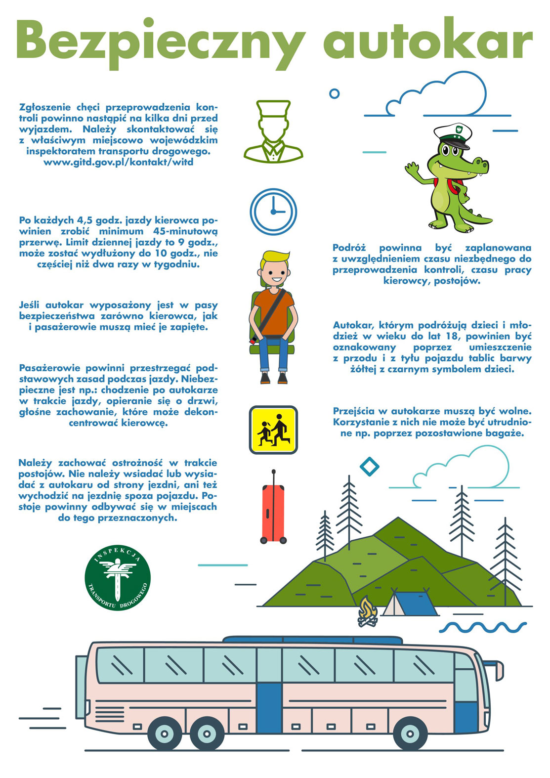 Infografika "Bezpieczny autokar".