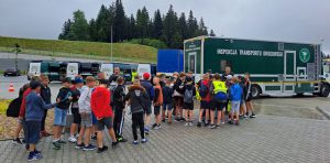 Wakacyjna akcja ITD dotycząca bezpiecznego transportu dzieci przeprowadzona na MOP Zbójecka Góra.